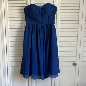 Strapless Blue Cocktail Dress Azazie